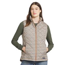 Womens LANDS END(R) Puffer Vest - Brown