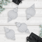 Northlight 4ct. Shatterproof White Finial Christmas Ornaments - image 1