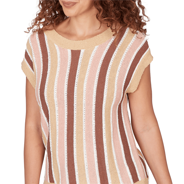 Womens Skye’s the Limit Blooming Pastels Stripe Sweater