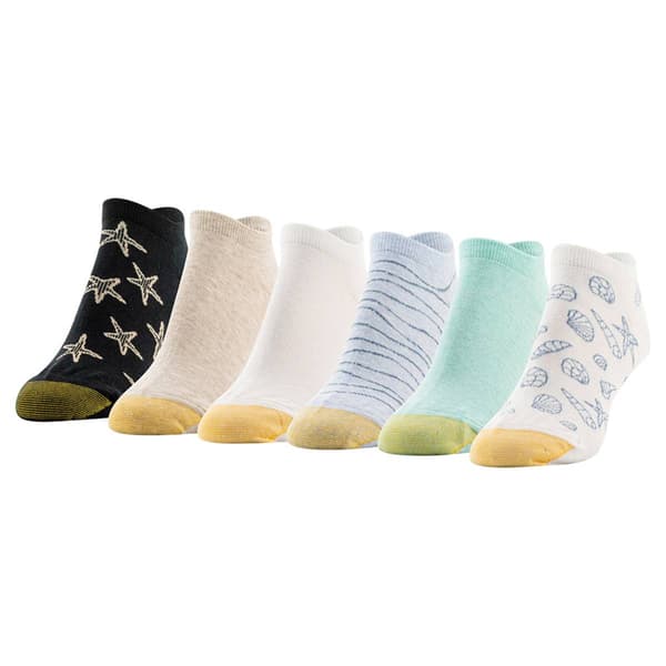 Womens Gold Toe 6Pk Low Tide Liner Socks