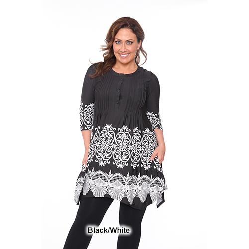 Plus Size White Mark Lucy Medallion Print Tunic