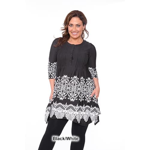 Plus Size White Mark Lucy Medallion Print Tunic