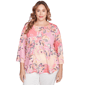 Women''s Ruby Rd. Larky Lark Mixed Pattern Sublimation Knit Top - image 1