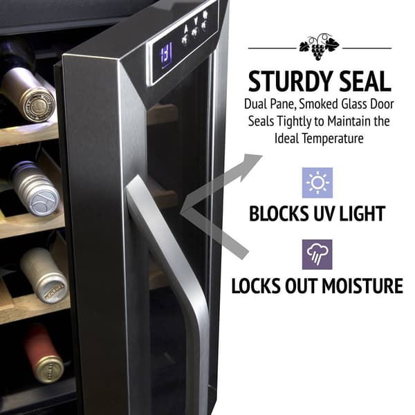 Ivation 8 Bottle Thermoelectric Quiet Wine Cooler