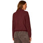Petite Democracy Long Sleeve Crochet Scallop V-Neck Sweater - image 2