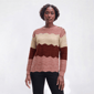 Womens Inner Circle Long Sleeve Button Shoulder Chevron Sweater - image 1