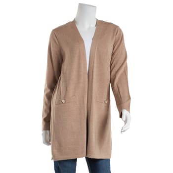 Petite 89th & Madison Cuddle Long Sleeve 2 Button Pocket Cardigan ...