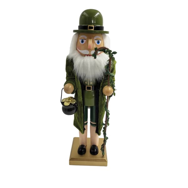 Santa's Workshop 14in. Leprechaun Nutcracker - image 
