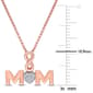 Sophia B Pink Silver 0.03ct. Diamond Accent Mom Chain Necklace - image 4