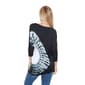 Womens White Mark Banded Dolman Side Tie Dye Top - image 2