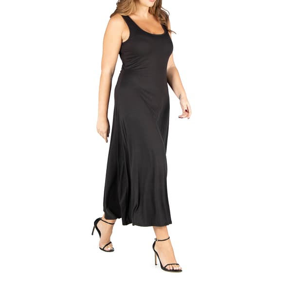 Plus Size 24/7 Comfort Apparel A-Line Tank Maxi Dress
