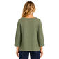 Womens Ali Miles 3/4 Sleeve Solid Blouse with Front Pocket - image 2