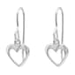 Marsala Sterling Silver Open Heart Drop Earrings - image 1