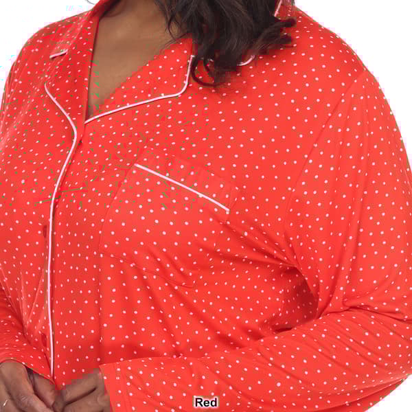 Plus Size White Mark Long Sleeve Nightshirt