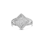 Haus of Brilliance 1/3ctw Invisible Set Diamond Beaded Halo Ring - image 1