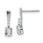 Gemstone Classics&#40;tm&#41; 14kt. White Gold White Topaz Earrings - image 1