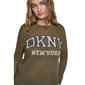 Womens DKNY Jeans Long Sleeve Open Stitch Varsity Logo Sweater - image 9