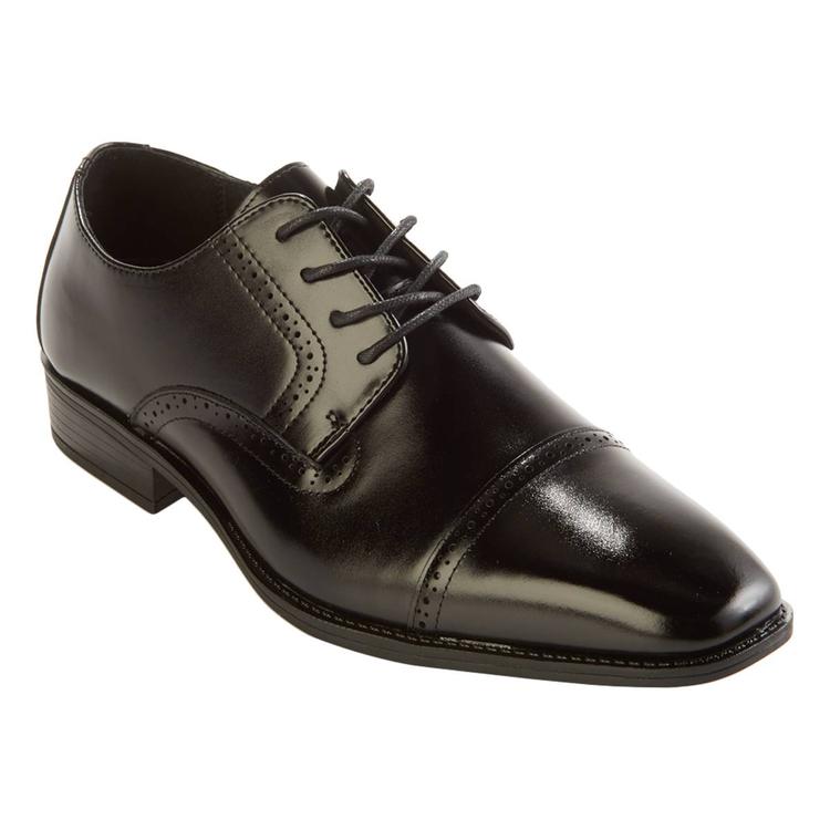 Mens Stacy Adams Abbott Slip-Resistant Cap Toe Oxfords