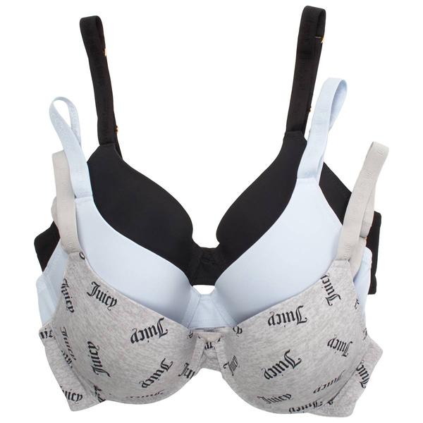 Womens Juicy Couture 3Pk Push-Up Micro Bra - JC4603-3PKEB - image 