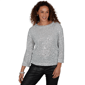 Womens Skye’s the Limit Icy Blue Sparkle Long Sleeve Crew Neck S - image 1