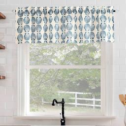 Seaside Print Textured Valance
