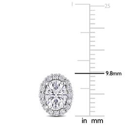 Gemstone Classics™ 2 1/3ctw. Dew Moissanite Halo Earrings
