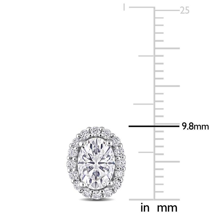 Gemstone Classics™ 2 1/3ctw. Dew Moissanite Halo Earrings