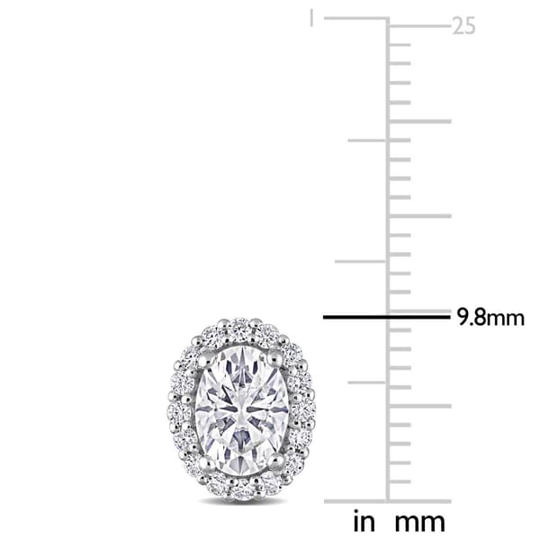 Gemstone Classics&#8482; 2 1/3ctw. Dew Moissanite Halo Earrings