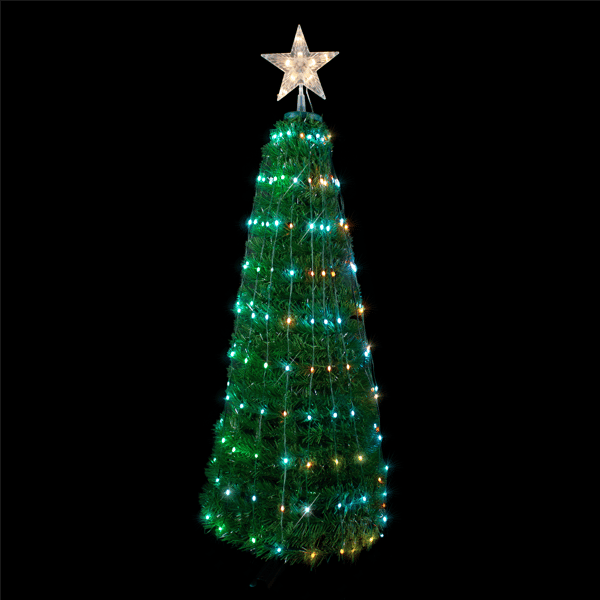 Northlight 4ft. Color Changing Pop Up Outdoor Christmas Tree - image 