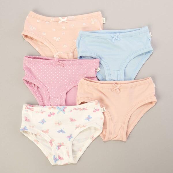  POPPY & CLAY Girls' Underwear - 5 Pack 100% Cotton