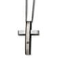 Mens Gentlemens Classics(tm) Black Plated & Diamond Cross Necklace - image 1