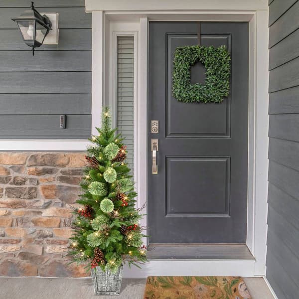 Puleo International 4.5ft. Pre-Lit Potted Christmas Tree