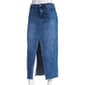 Juniors Celebrity Pink Frayed Notch Slit Maxi Denim Skirt - image 4