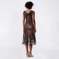 Womens Robbie Bee Sleeveless Floral Chiffon Drape Neck Midi Dress - image 3
