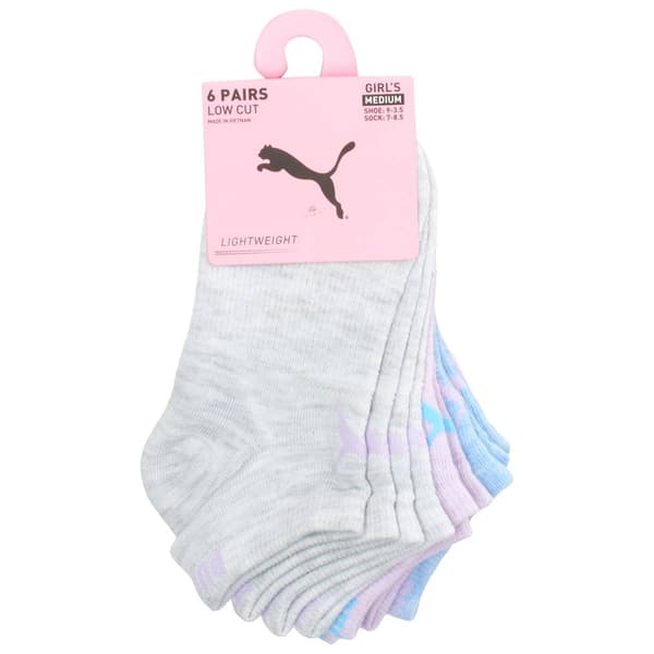 Girls Puma 6pk. Low Cut Lightweight Sock - image 