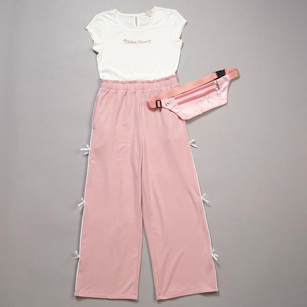 Girls (7-16) No Comment Drama Queen Wide Leg Jumpsuit w/ Bag - image 
