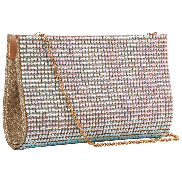 Jessica McClintock Elaina Satiny Clutch With Chain