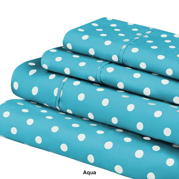 Superior 600 Thread Count Deep Pocket Polka Dot Sheet Set