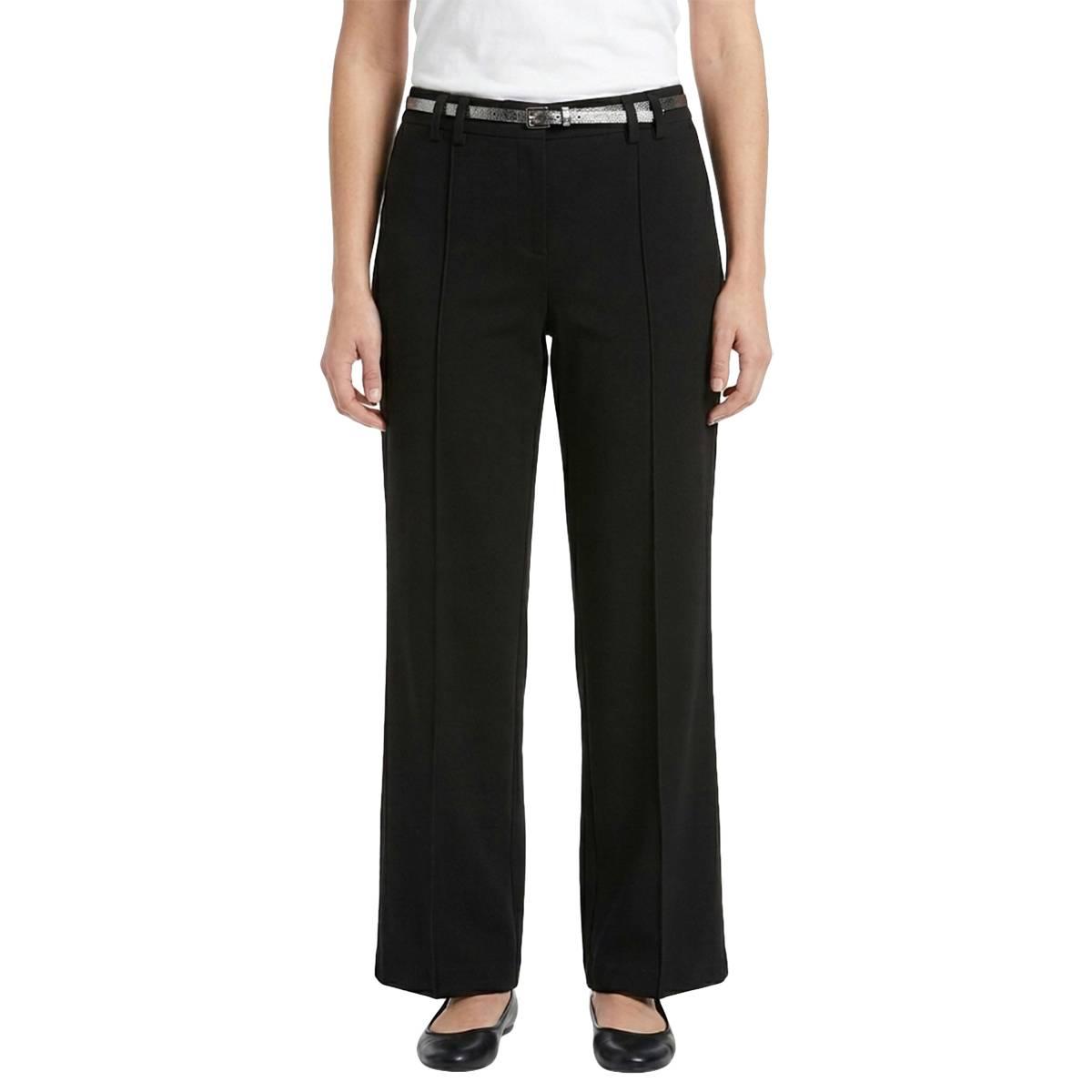 Womens Soho Apparel Pull On Wide Leg Snake Belt Casual Pants