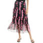 Womens Nicole Miller Long Tiered Tie Dye Stripe Mesh Skirt - image 1