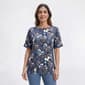 Womens Hasting & Smith Elbow Sleeve Large Abstract Floral Tee - image 1