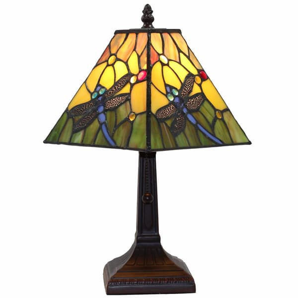 HomeRoots 15in. Dragonfly Candlestick Table Lamp