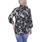Petite NY Collection Roll Tab Floral Button Down - image 2