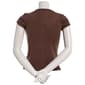 Juniors Madden Girl Cap Sleeve Plush Waffle Henley Top - Chestnut - image 3