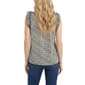 Petite NY Collection Sleeveless Ruffle Abstract Crosshatch Blouse - image 2