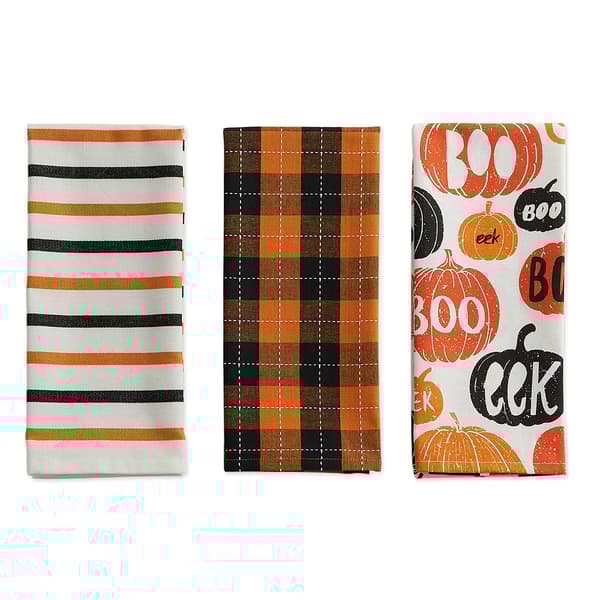 DII(R) Pumpkin Boo Kitchen Towel Set Of 3 - image 