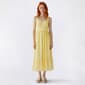 Juniors No Comment Eyelet Smock Bodice Mix Tiered Midi Dress - image 1