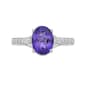 Sterling Silver Ring w/ Amethyst & White Topaz Gemstones - image 4