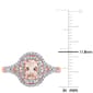 Gemstones Classics™ 14kt. Rose Gold Oval Morganite Halo Ring - image 5