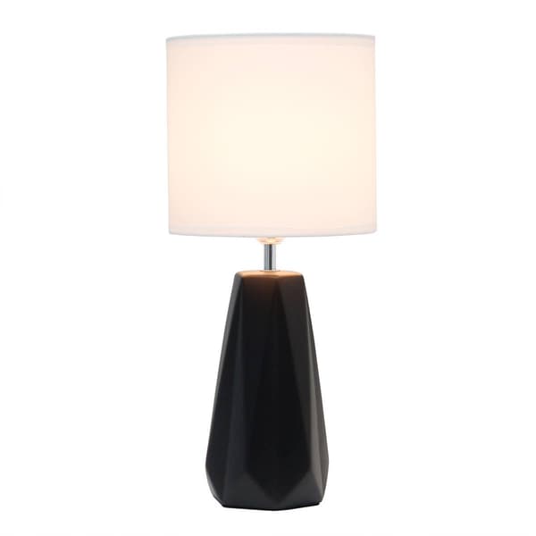 Simple Designs Ceramic Prism Base Table Lamp - image 
